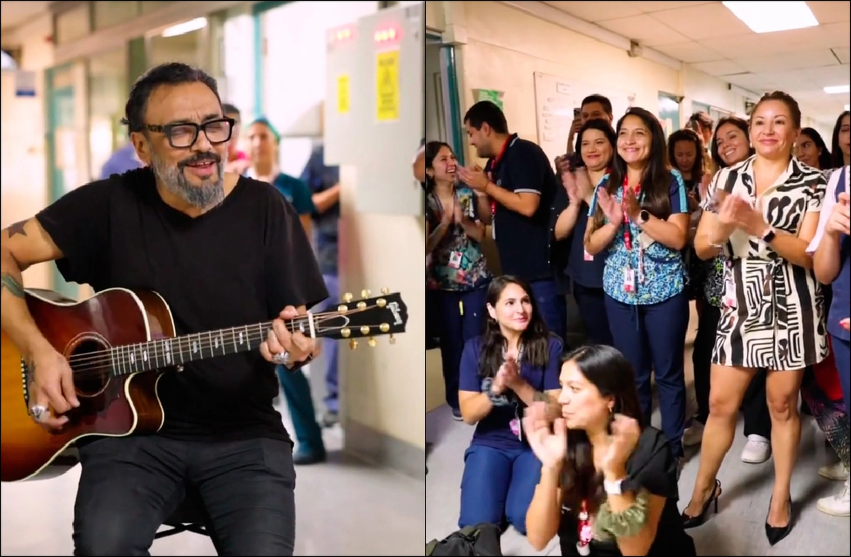 VIDEO| Claudio Valenzuela regala concierto a funcionarios de exPosta Central: Su hija fue dada de alta