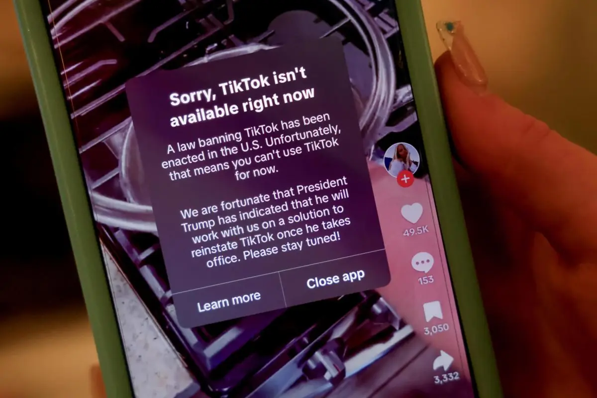 TikTok dejó de funcionar en Estados Unidos: 170 millones de usuarios no pudieron entrar este domingo