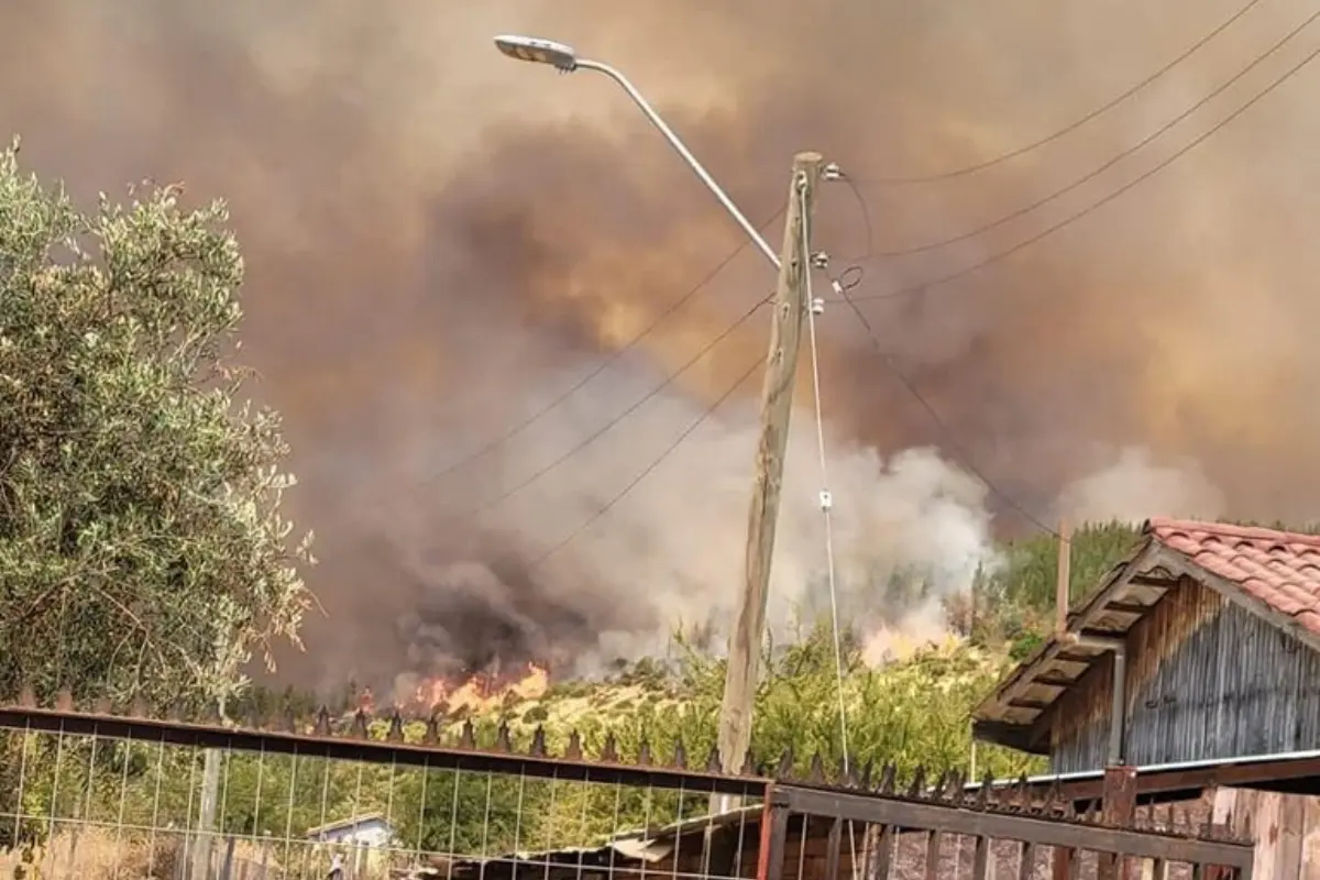 Senapred mantiene Alerta Roja en San Javier por incendio forestal: Quedan dos focos por controlar