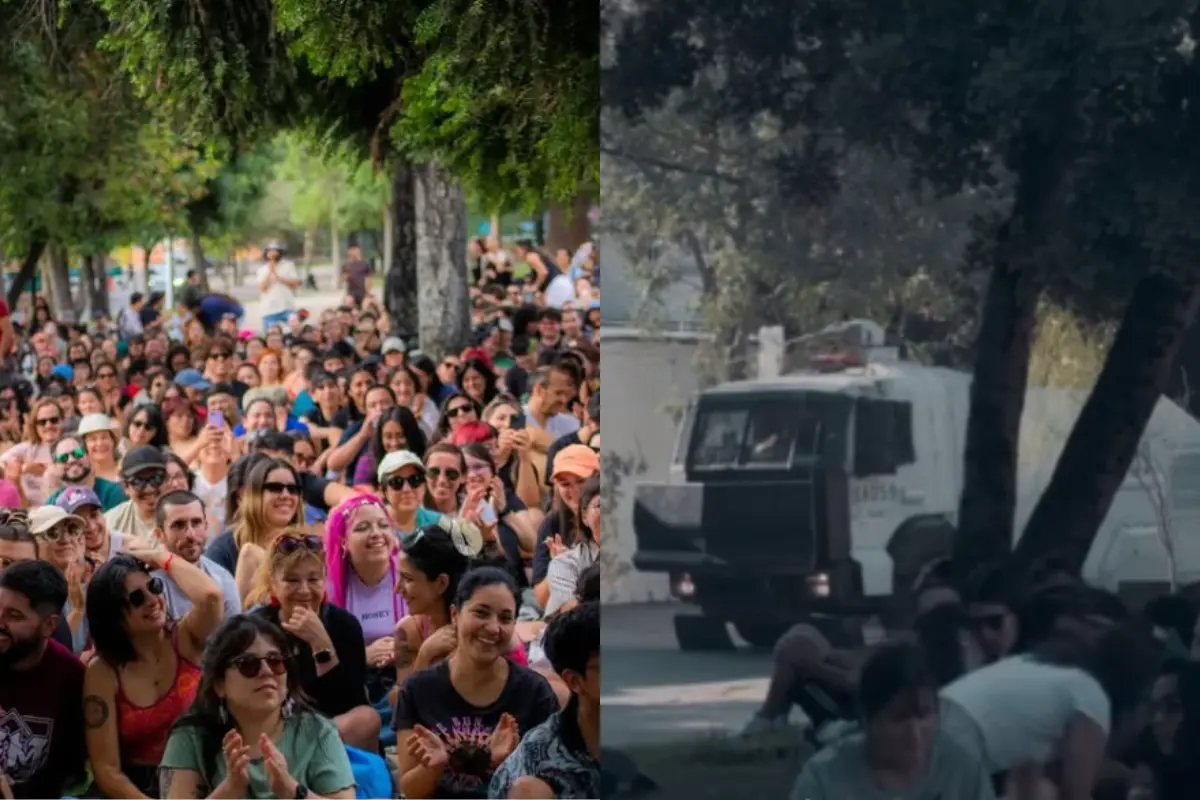 Helicóptero y guanacos contra comedia callejera en Providencia desatan polémica por uso de espacios públicos