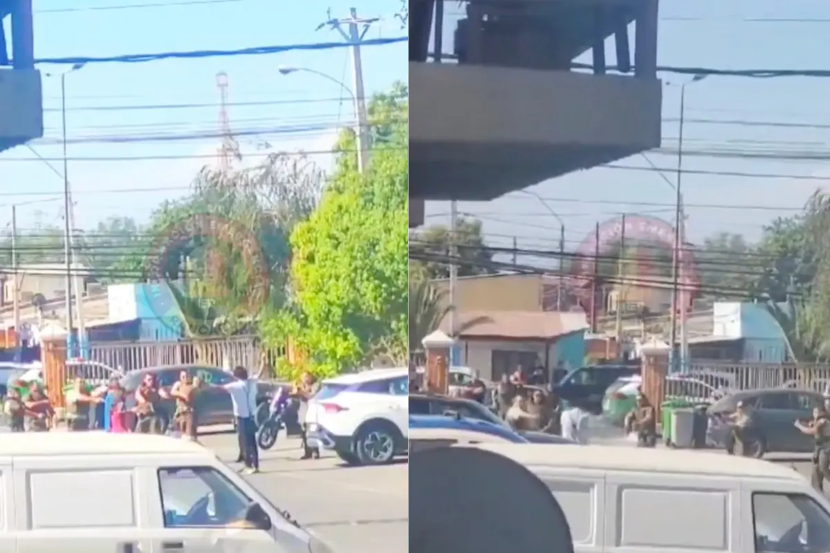 VIDEO| Estadounidense es detenido a disparos en Rancagua tras agredir a otro con cuchillo