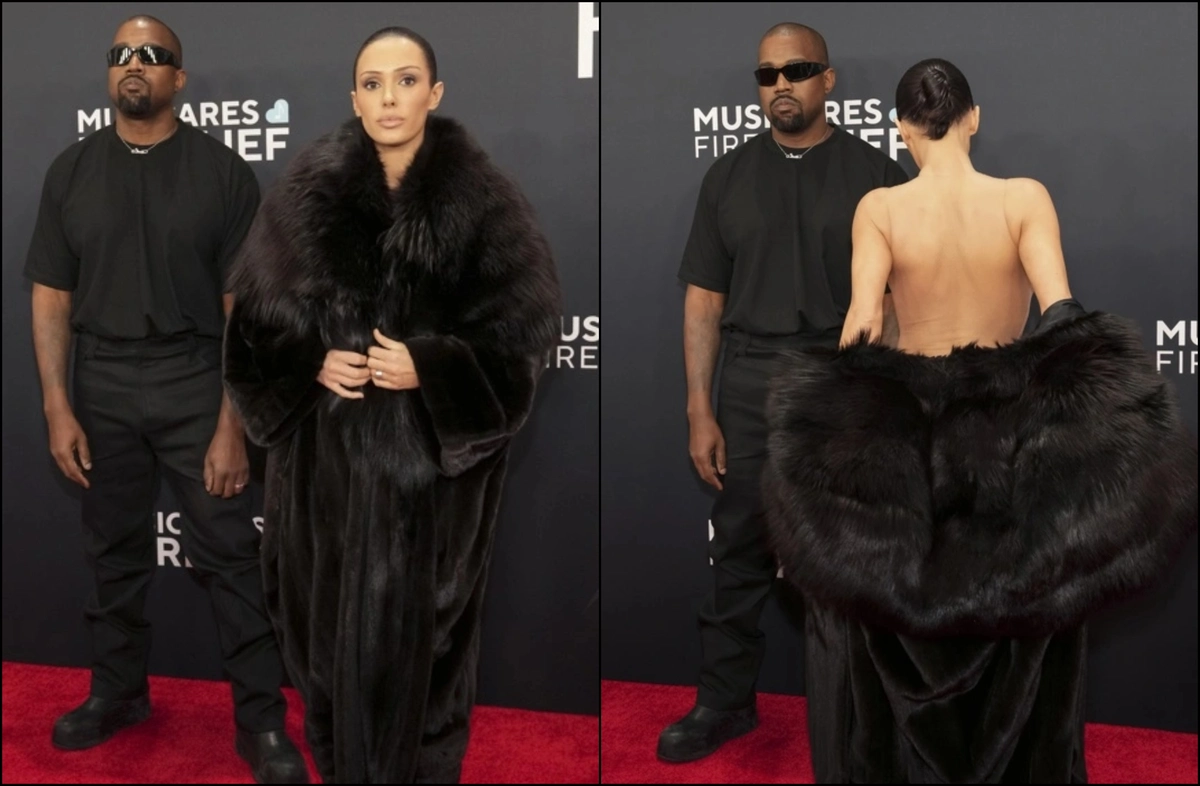 FOTOS| Bianca Censori impactó en los Grammy: Pareja de Kanye West casi desnuda por transparencia total