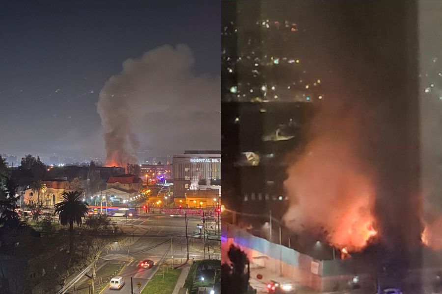 Incendio consume dependencias del Hospital Barros Luco: No habría pacientes en peligro