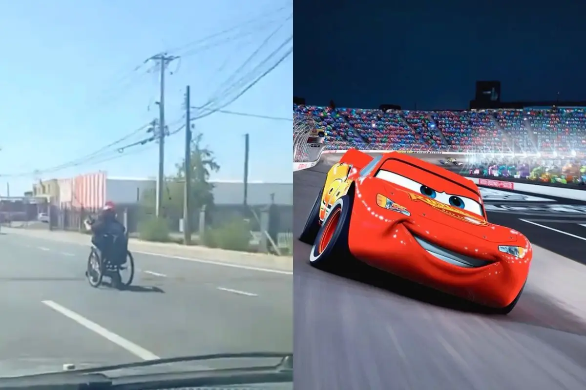 VIDEO| Más veloz que Rayo Mcqueen: Captan a sujeto en silla de ruedas a 90 km/h en carretera de San Fernando