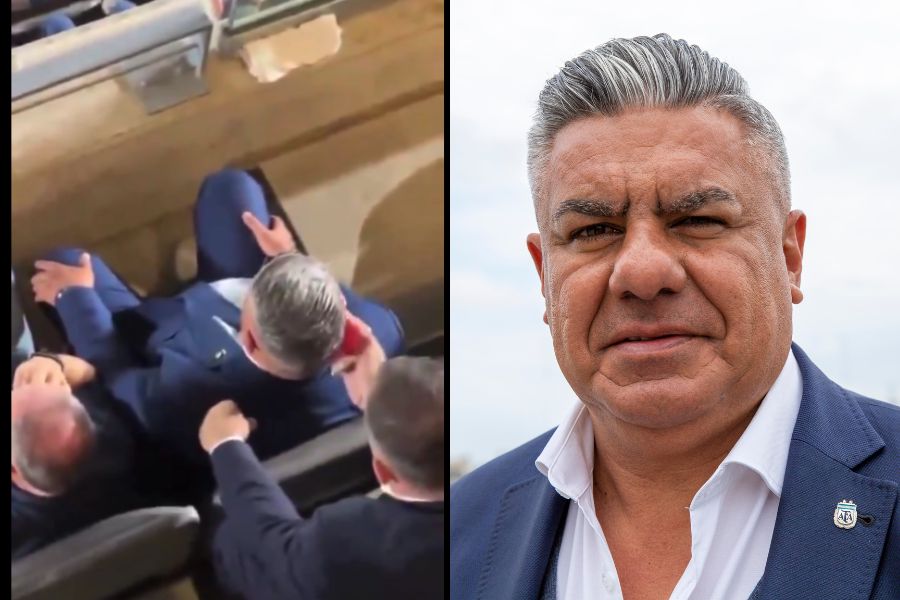 VIDEO| A lo Don Corleone: Chiqui Tapia tiene "asesor" que le seca sudor de la nuca en pleno partido