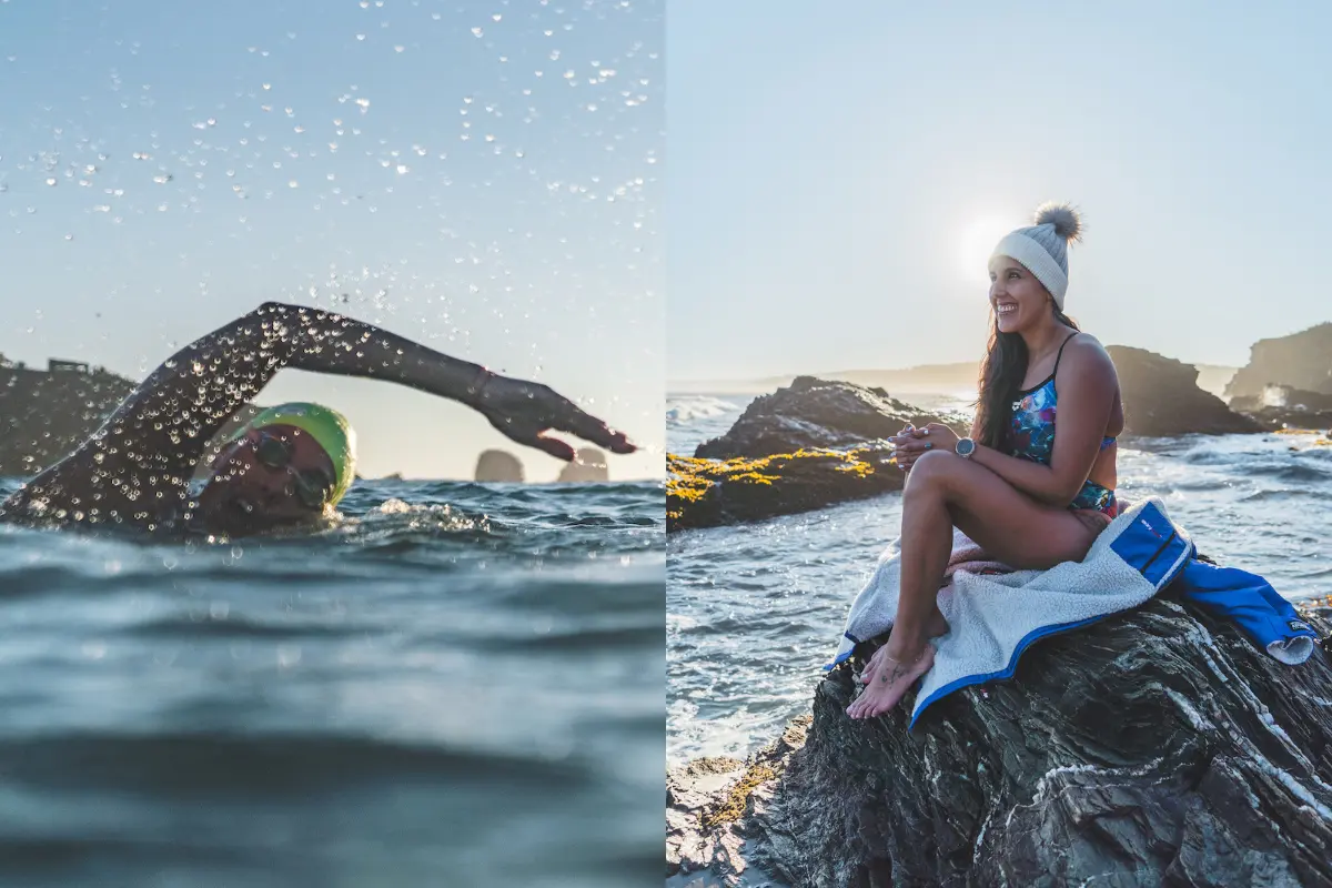 Casi 8 horas nadando en aguas de -10 °C: Chilena Bárbara Hernández impacta con nuevo reto nocturno