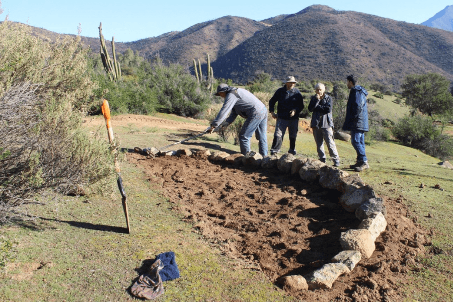 Campesinos de Quilpué construyen mini humedales naturales para guardar agua para sus cultivos