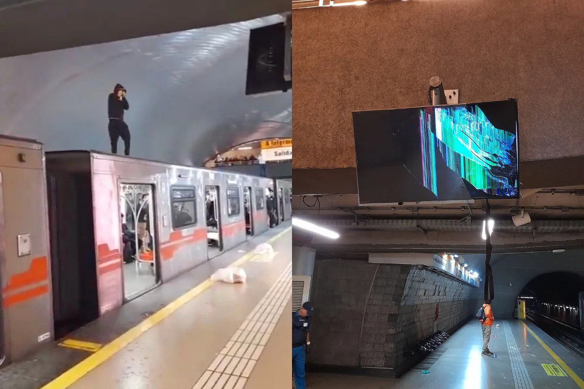 VIDEO| Ambulantes desatan el caos en Metro y realizan destrozos tras operativo de Carabineros
