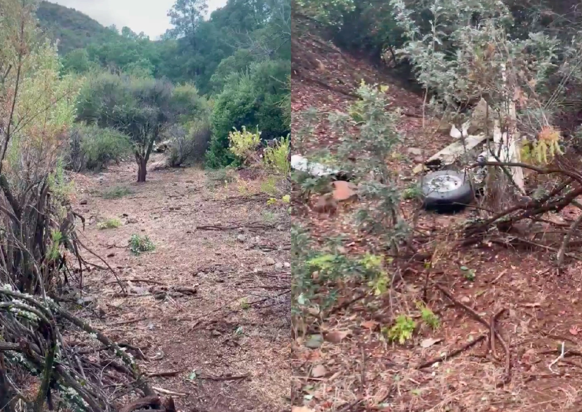 VIDEO| Registran el momento exacto en que motoqueros de Curacaví encuentran avioneta ambulancia accidentada