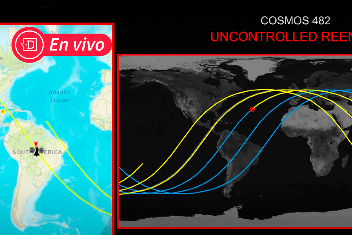 EN VIVO| Sigue la trayectoria de la sonda soviética Cosmos 482 que caería sobre el Pacífico Sur en las próximas horas