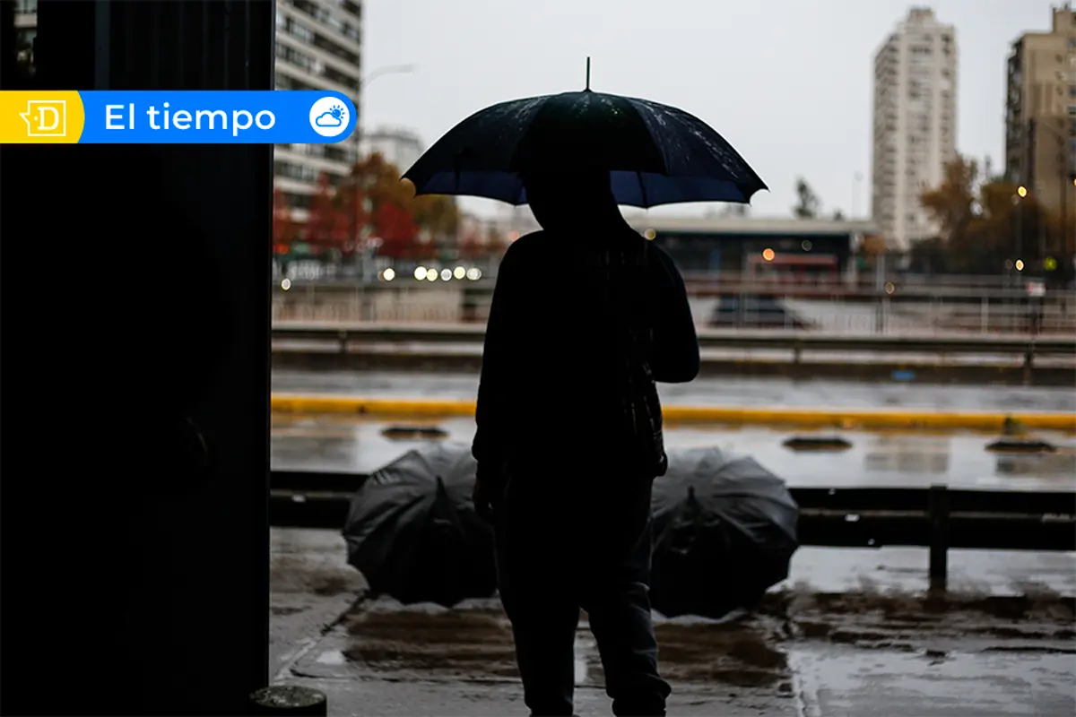 Lluvia en Santiago: DMC emite aviso por precipitaciones normales a moderadas de hasta 35 mm.