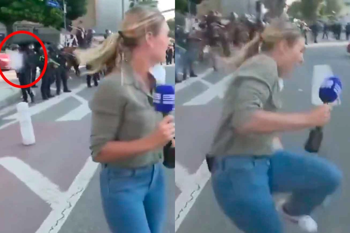 VIDEO| Policía dispara balín de goma a periodista que estaba cubriendo en vivo protestas en EE.UU.