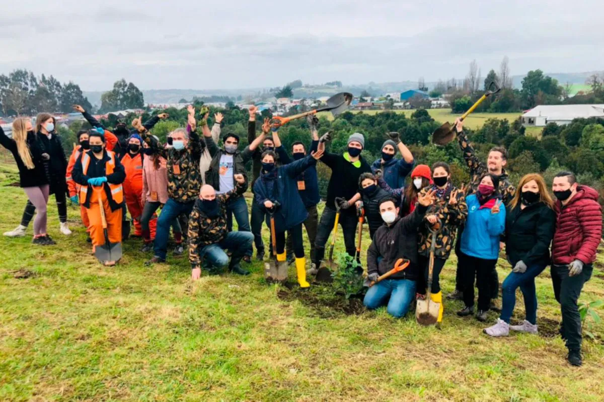 Decenas de voluntarios trabajan con un claro objetivo: reforestar.
