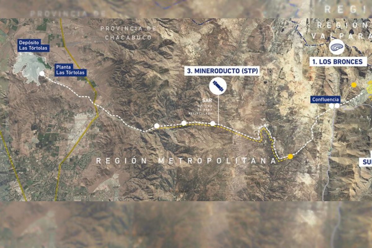 Mover 48 millones de toneladas de residuo tóxico por tubos de Lo Barnechea a Colina: El plan de Anglo American que alarma a vecinos