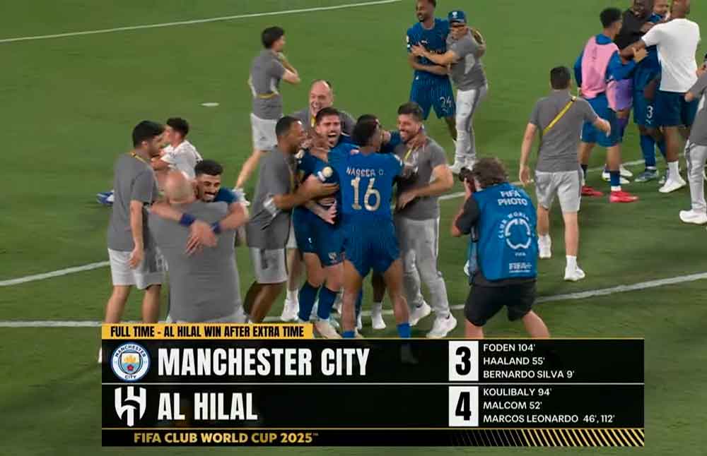 Mundial de Clubes tiene el primer gran golpe: Al Hilal eliminó al Manchester City en un partido épico