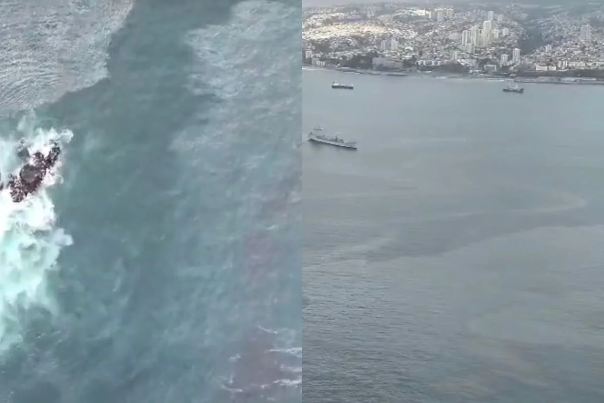 Grave denuncia por vertimiento de combustible en la bahía de Valparaíso moviliza a autoridades y pescadores