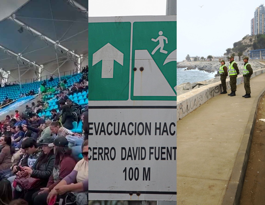 Tren de olas del tsunami llega a Rapa Nui mientras se evacúa 1,5 millones de personas en 13 regiones de Chile