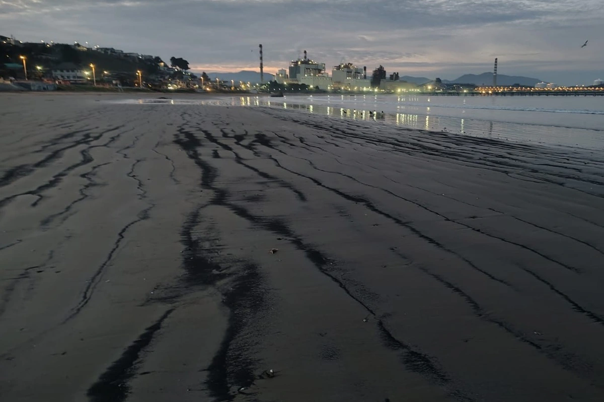 Varamientos de carbón siguen pintando de negro las playas de Quintero a 6 años de supremazo contra contaminación