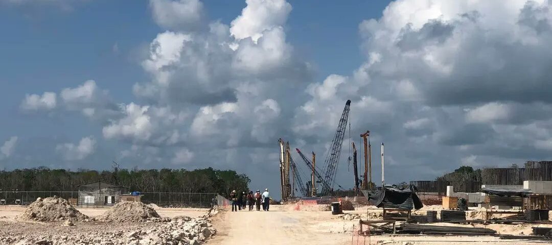 Una de las zonas en donde se construye el Tramo 5 del llamado Tren Maya. Foto: Neify Pat/Múuch’ Xíinbal.