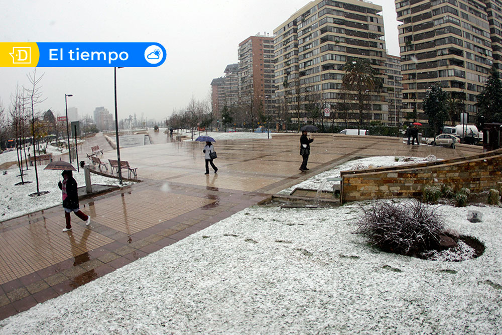 DMC confirma chubascos de aguanieve en sectores de Santiago para este jueves 21 de agosto