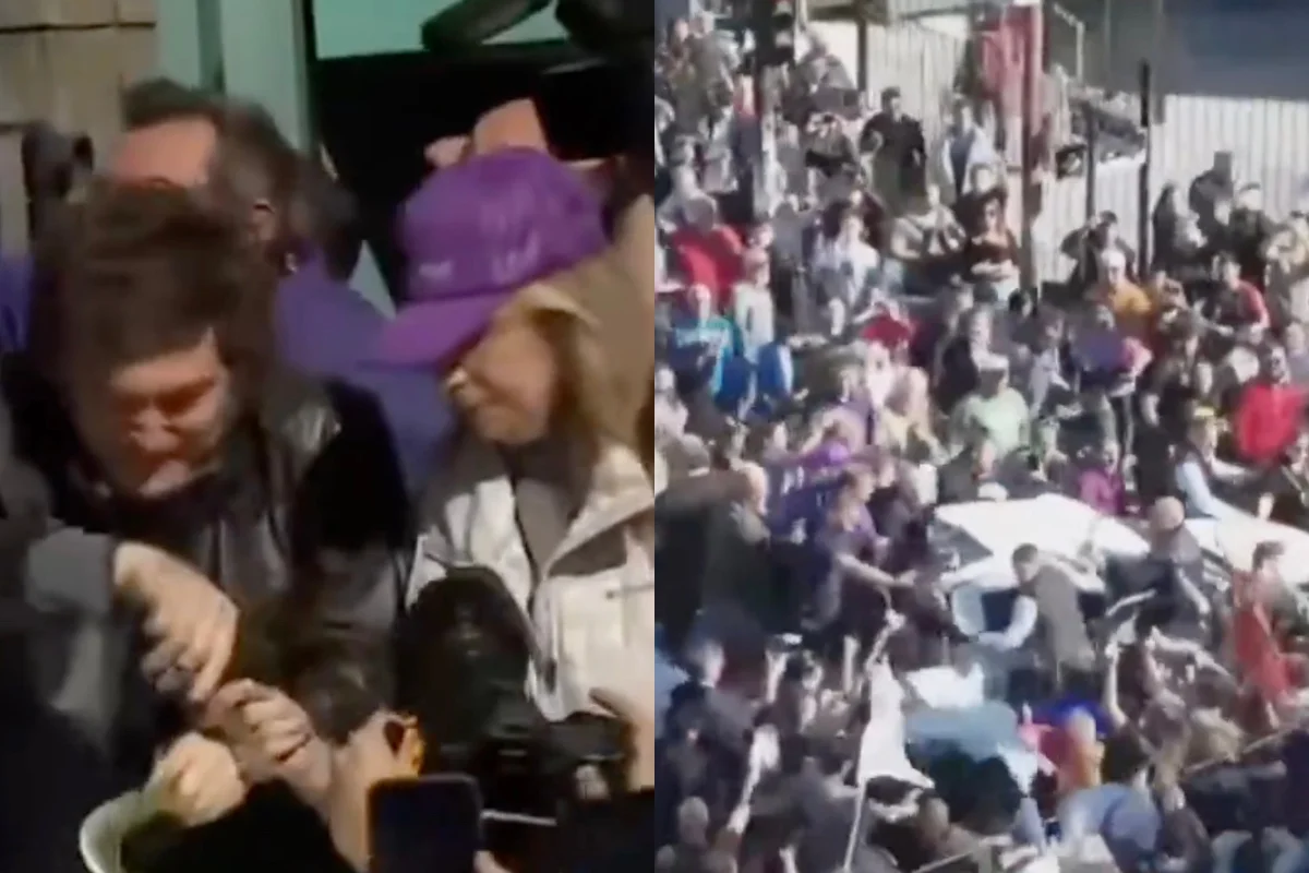 VIDEO| La huida de Javier Milei y su hermana tras ser atacados con proyectiles en medio de escándalo por corrupción