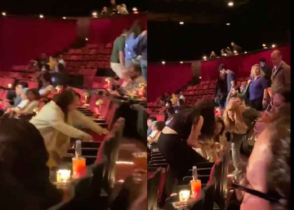 VIDEO| La Chilindrina sufre peligrosa caída tras reaparecer públicamente en show de Mon Laferte
