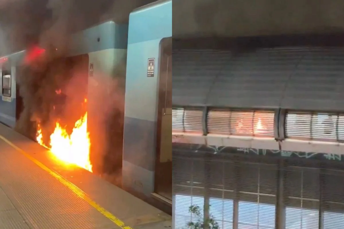 Alerta Metro: Por incendio en San Joaquín suspenden servicio en 8 estaciones de la Línea 5