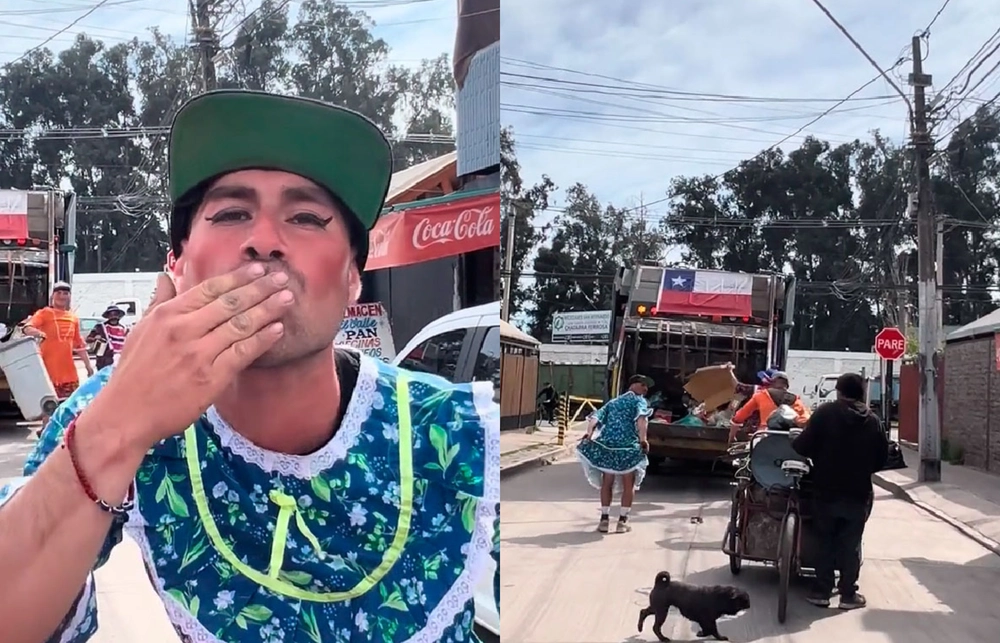VIDEO| Se pasaron para coquetos: Recolectores de residuos en San Bernardo se lucen como huasitas en Fiestas Patrias