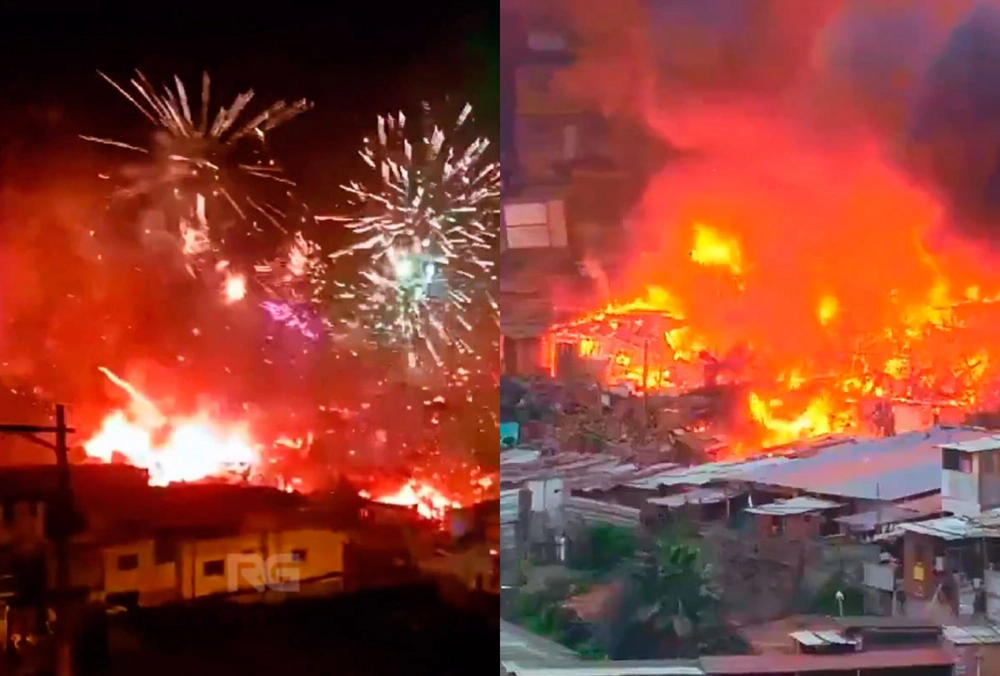 VIDEO| Gran emergencia en Lima: Fábrica clandestina de fuegos artificiales explota y causa incendio de más de 150 casas