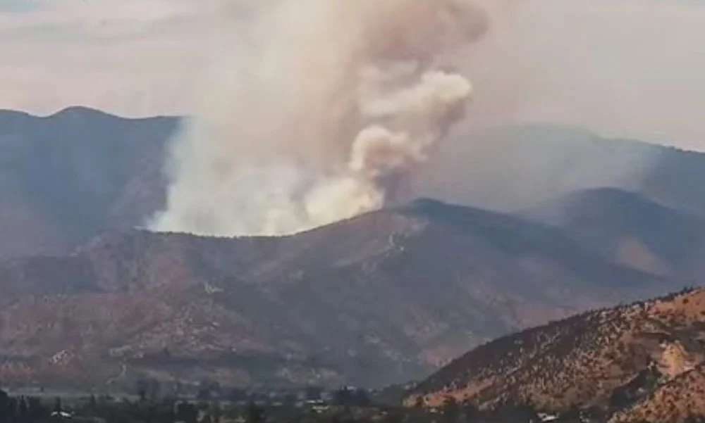 VIDEO| El primero de una complicada temporada: Incendio forestal al interior de predio de Carabineros en Curacaví