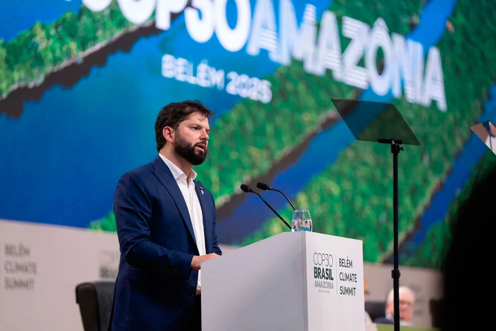 Presidente Boric critica negacionismo climático de Trump en la COP30: “Dijo que la crisis climática no existe y eso es mentira