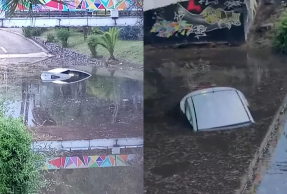 VIDEO| Santiago colapsa tras lluvia primaveral: Pasos inundados y socavones tras más de 25 milímetros en poco tiempo