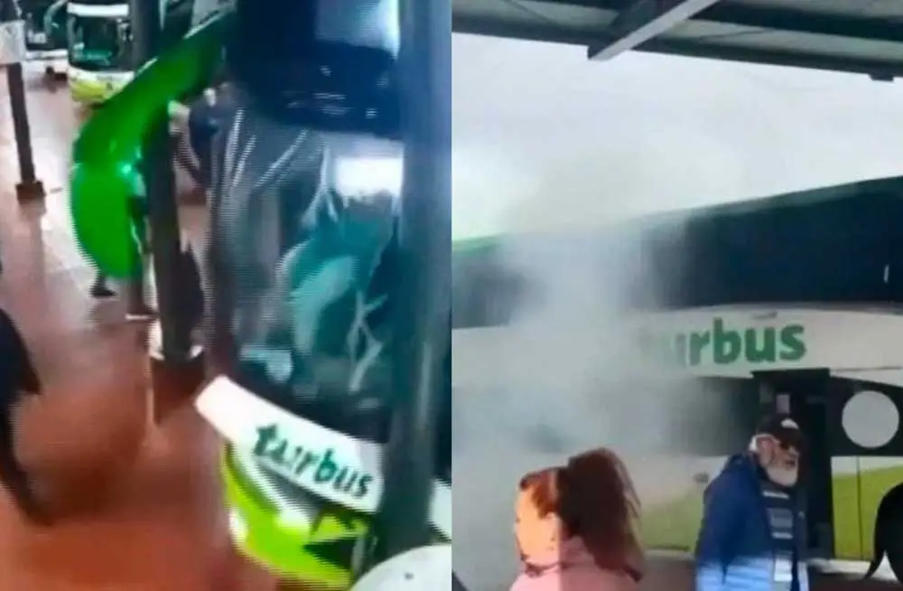 VIDEO| La historia de mala suerte de un andén en Terminal de Los Ángeles: Choque con pilar y amago de incendio