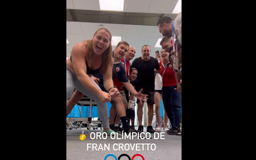 VIDEO| Team Chile reacciona con desatada euforia a la medalla de oro de Crovetto en los JJ.OO.