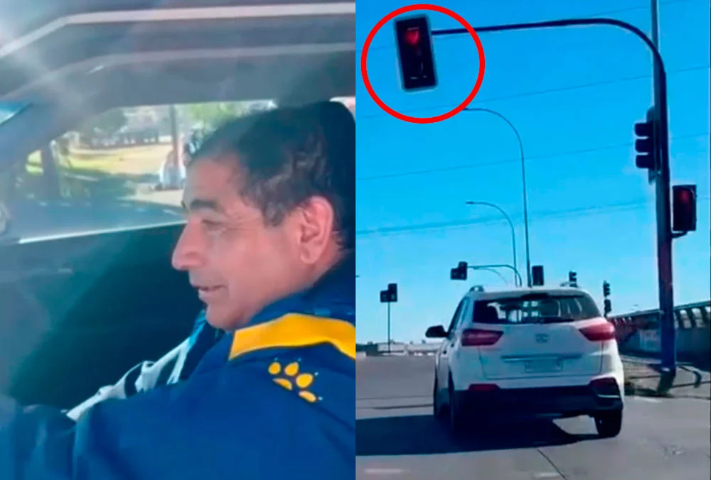 VIDEO| Funcionario municipal de Concepción choca ebrio, no puede hilar una palabra y escapa con semáforo en rojo