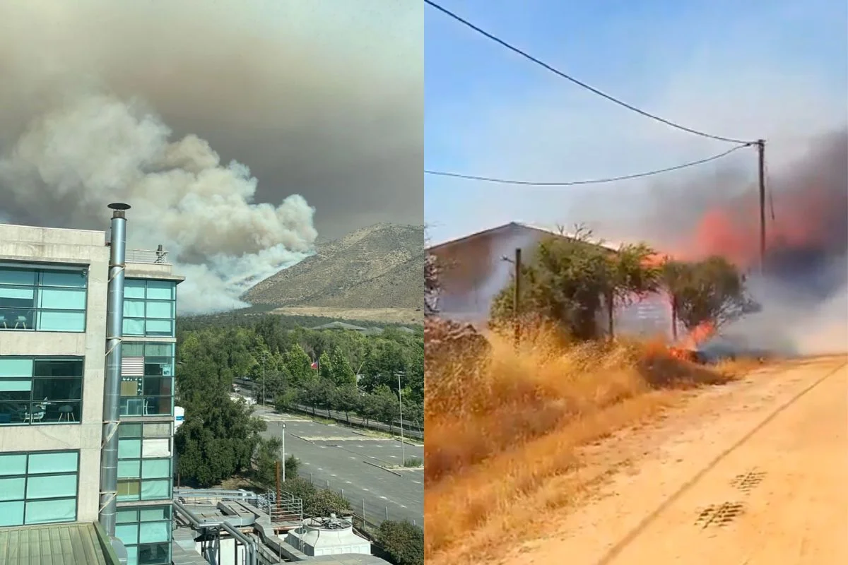 Incendios forestales, Alerta Roja, calor extremo y muerte de bombero marcan jornada en la capital y O'Higgins