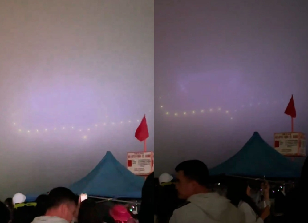 VIDEO| El Quisco también sufrió con el Año Nuevo tapado por nubes: Así “se vio” el show de drones