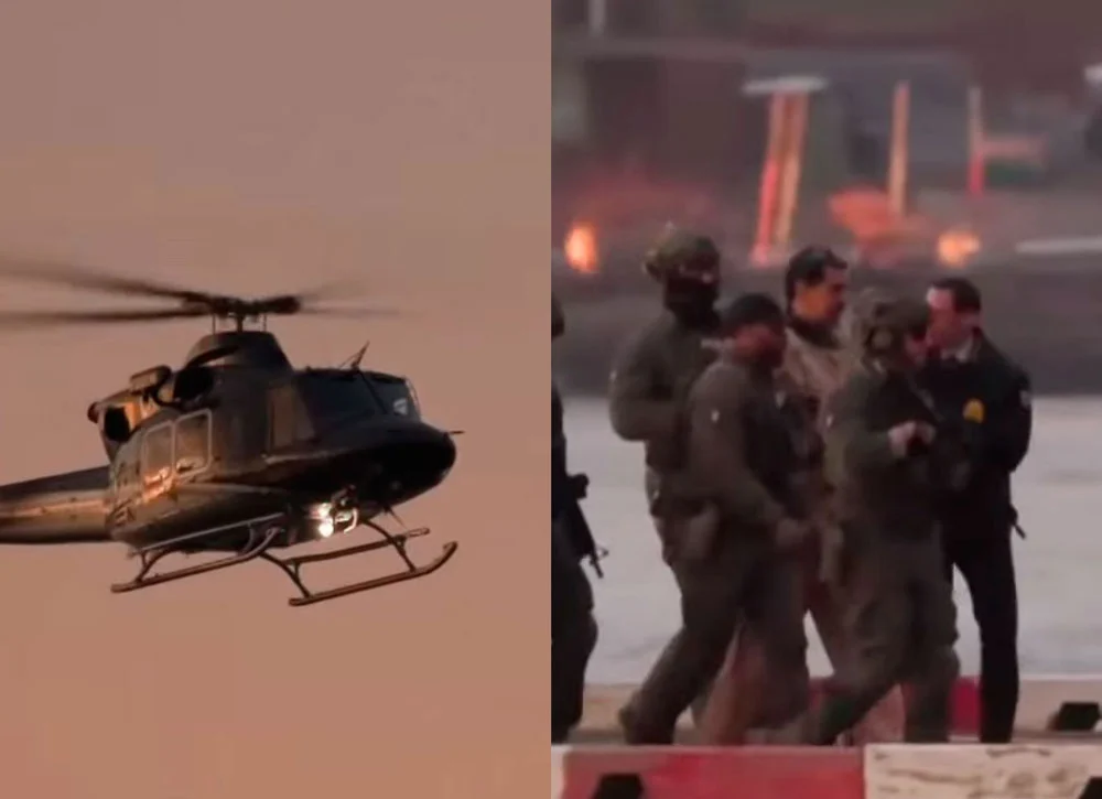 VIDEO| Nicolás Maduro es trasladado en helicóptero para iniciar el juicio en su contra en EE.UU.