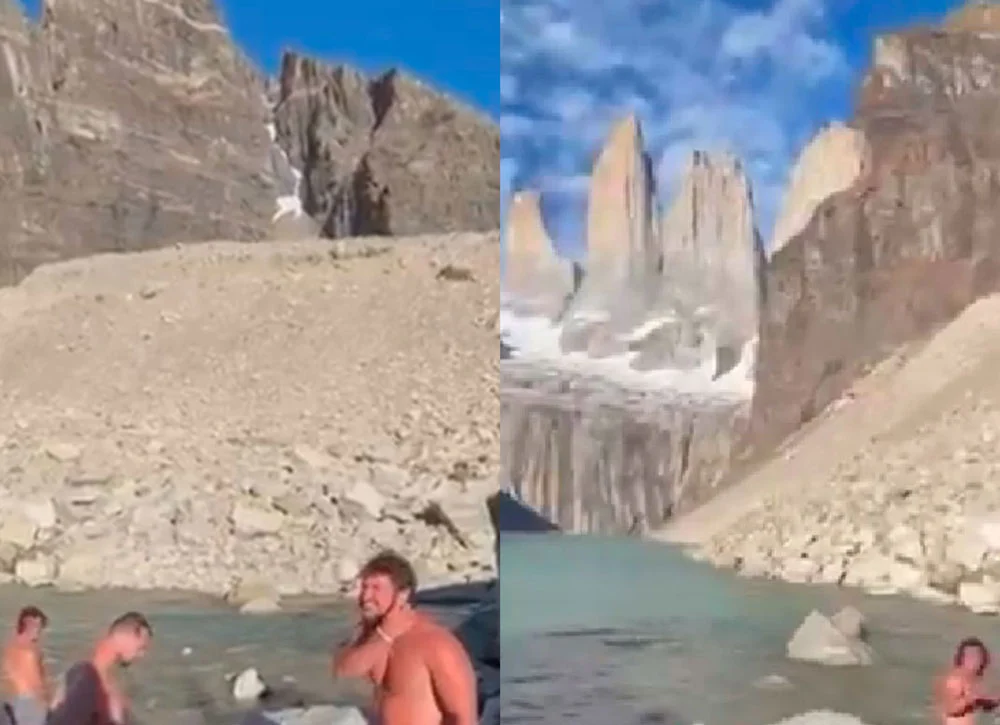 VIDEO| Trabajadora de Conaf sorprende a turistas bañándose en laguna de Torres del Paine: No la tomaron en serio