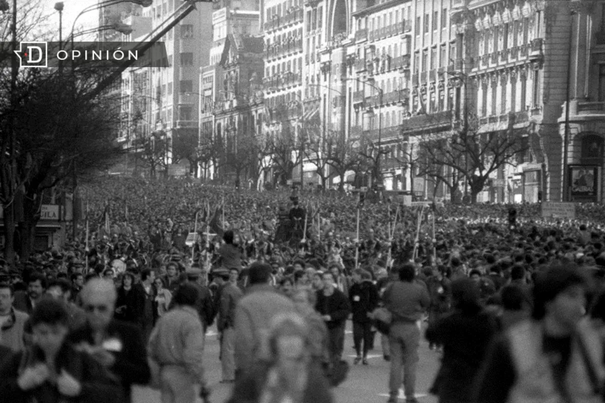 La procesión fúnebre de Tierno Galván