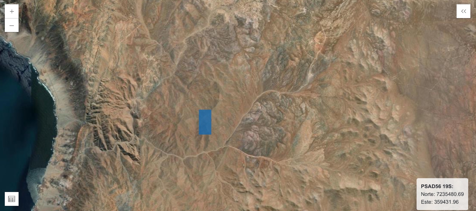 Ubicación de una de las concesiones Fuente: Sernageomin