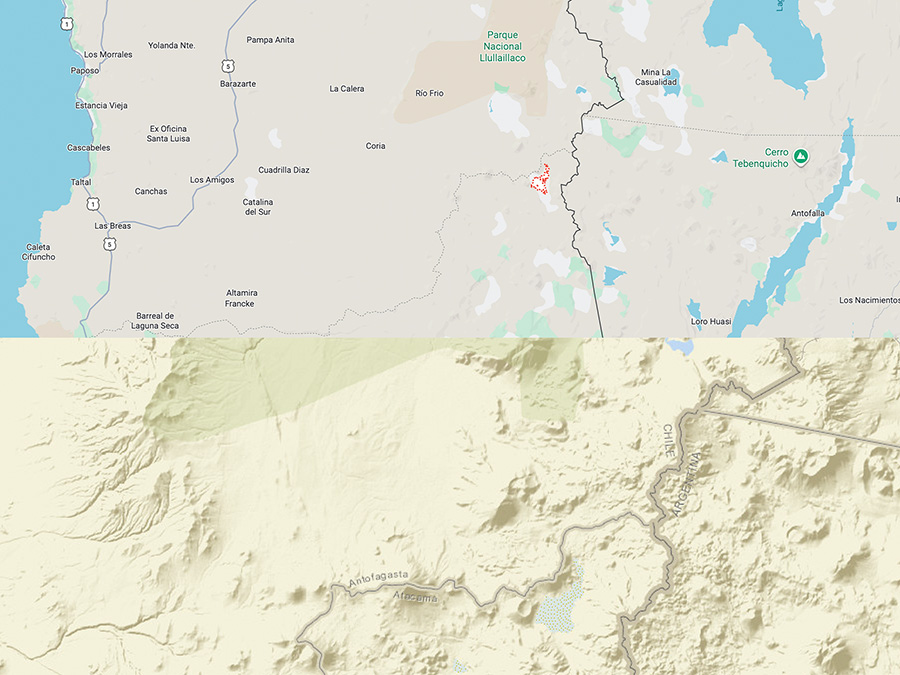 Ubicación Salar de Gorbea