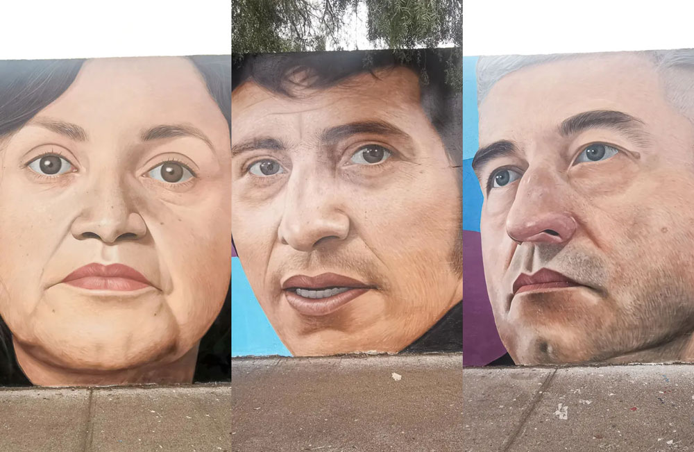 VIDEO| Violeta Parra, Víctor Jara y Jorge González: Viralizan mega mural de música chilena en Calama