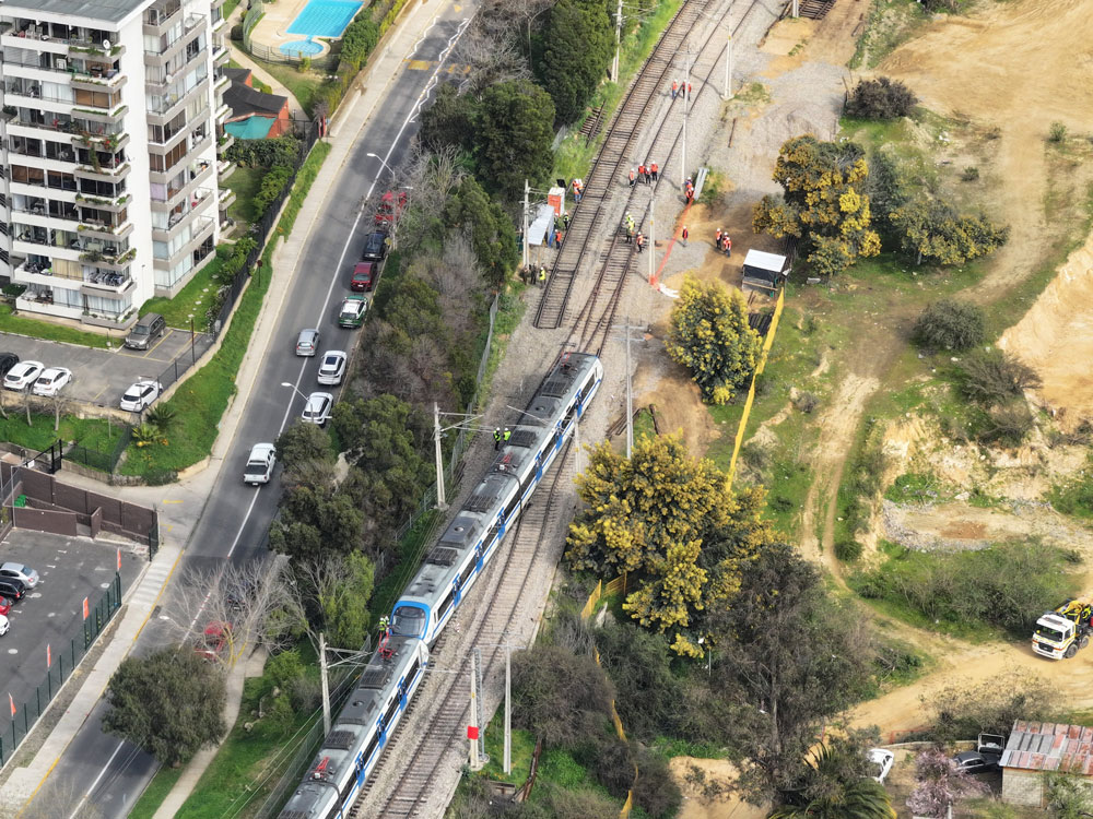 Alerta Metro en Región de Valparaíso: Tren descarrila en Quilpué y pasajeros deben ser evacuados