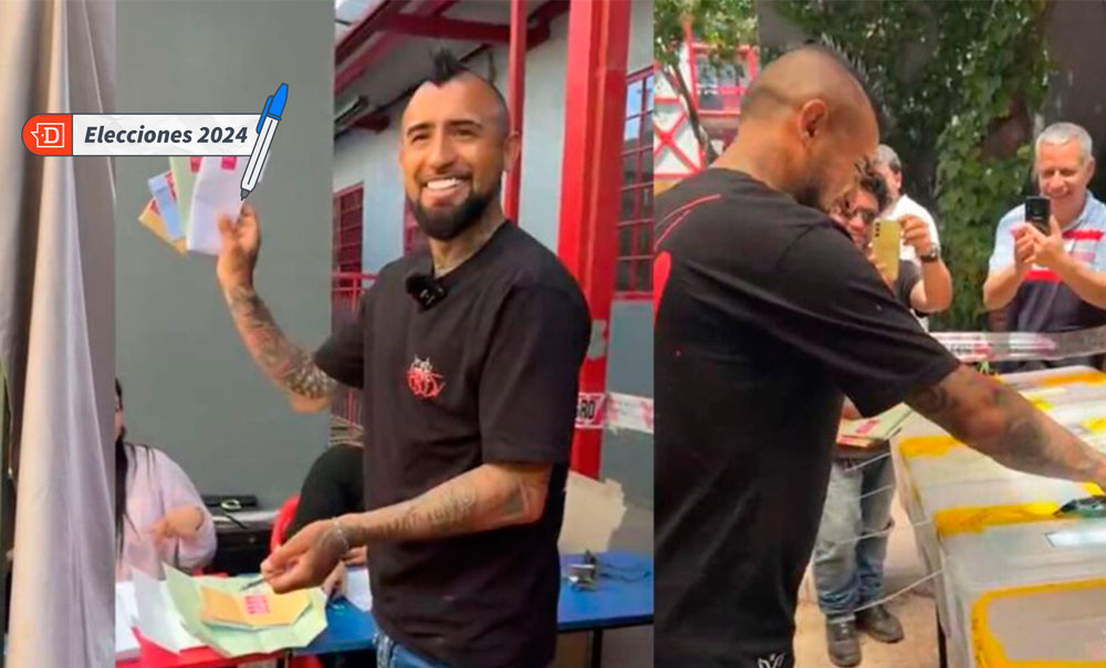 VIDEO| “Primero el blanco, segundo el azul”: Arturo Vidal vota por primera vez y trolea a la U