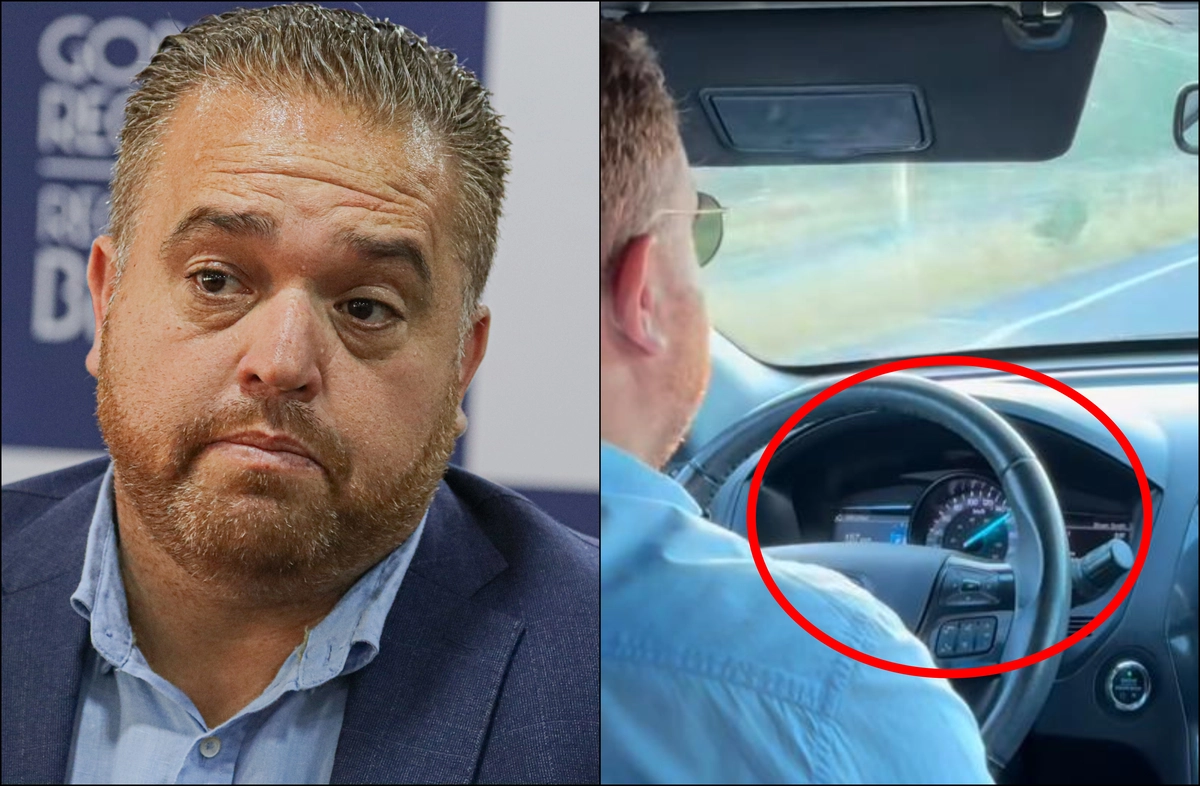 A un día se asumir: Gobernador del Biobío Sergio Giacaman se graba conduciendo a 150 km/h