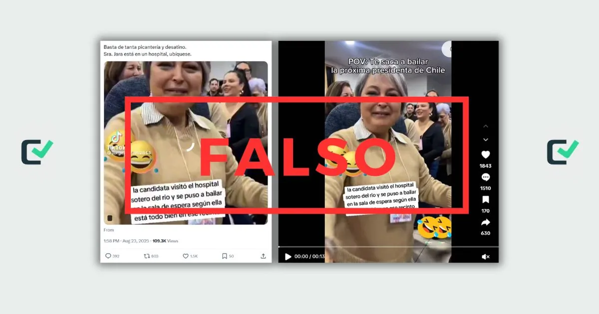 En este video, Jeannette Jara no está bailando en el Hospital Sotero del Río: Clip es de una actividad de campaña en Talca
