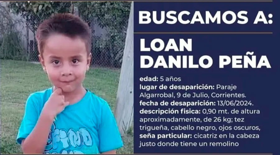 ¿Dónde está Loan? Desaparición de niño de 5 años angustia a toda Argentina