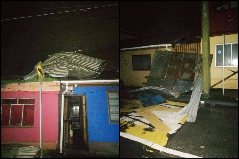 Las imágenes que dejó el paso del tornado por Penco: Al menos 10 casas con destrozos