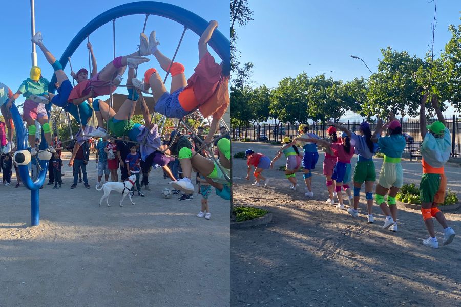 Utilizando los juegos del entorno: Anuncian obra de danza gratuita en 3 parque de Santiago